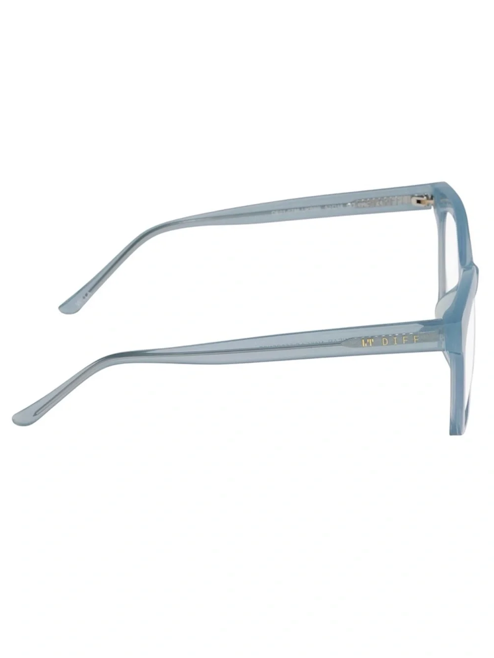 DIFF Willa Bluelight Glasses Crystal Blue Aura Frame Blue Light Lens Square NWT